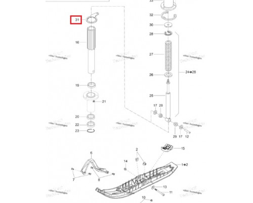 VOEVODA Рулевая Сошка 4 Шипа Для BRP SKI DOO, LYNX 505073823, 505073203