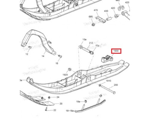 SZ505074138 SALAZZKING Подушки Под Лыжи Для Ski Doo Gen4 505074138 (Красный)