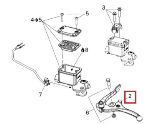 TKI Курок Тормоза Для Ski Doo Красный 507032476