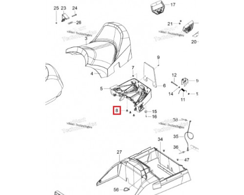 UP-12454 SPI Клипса Пластиковая Для Ski Doo 414644300
