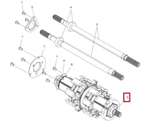 1590543 Вал Привода Гусеницы Для Polaris AXYS RMK 1590523