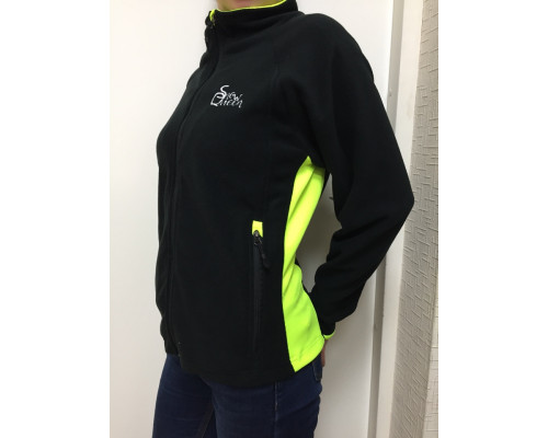 Флисовая Кофта Женская VEL Zip Black/Hi-Vis  (Женский, M, Черно-лимонный)