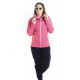 Флисовая Кофта Женская VEL Zip Pink/White (Женский, M, Малиново-белый)