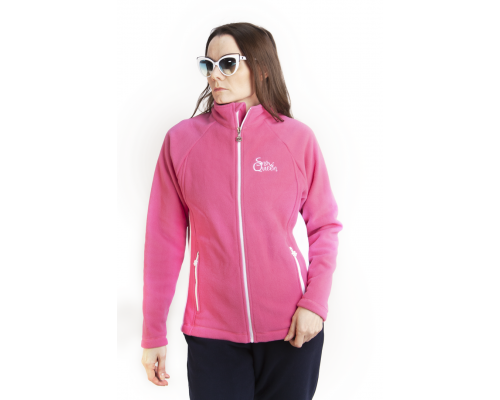 Флисовая Кофта Женская VEL Zip Pink/White (Женский, M, Малиново-белый)