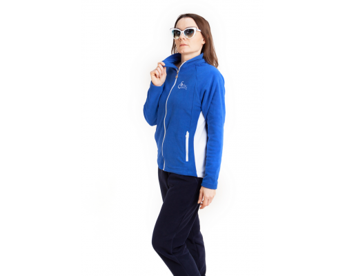 Флисовая Кофта Женская VEL Zip Blue/White (Женский, S, Сине-белый)