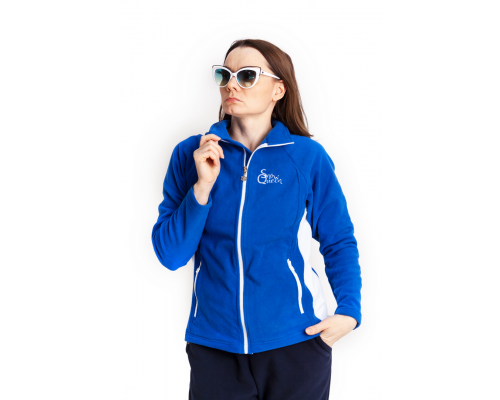 Флисовая Кофта Женская VEL Zip Blue/White (Женский, S, Сине-белый)