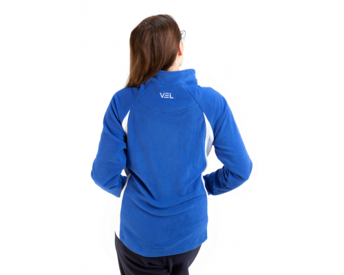 Флисовая Кофта Женская VEL Zip Blue/White (Женский, S, Сине-белый)