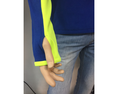 Флисовая Кофта VEL Blue/Hi-Vis (Мужской, M, Сине-лимонный)