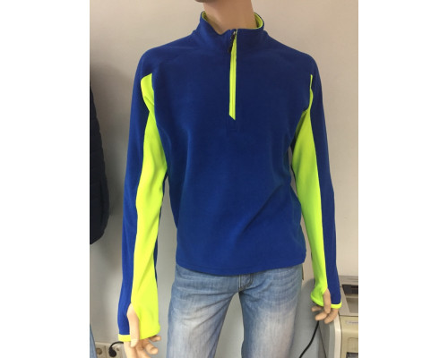 Флисовая Кофта VEL Blue/Hi-Vis (Мужской, M, Сине-лимонный)