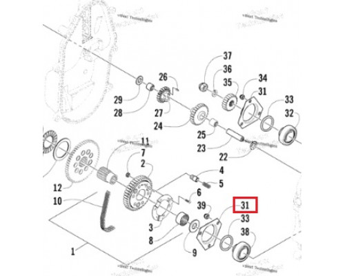 1602-521 Корпус Подшипника Для Arctic Cat
