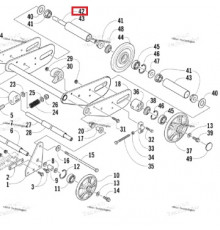1604-682 Вал Задней Подвески Для Arctic Cat BEARCAT WIDE TRACK