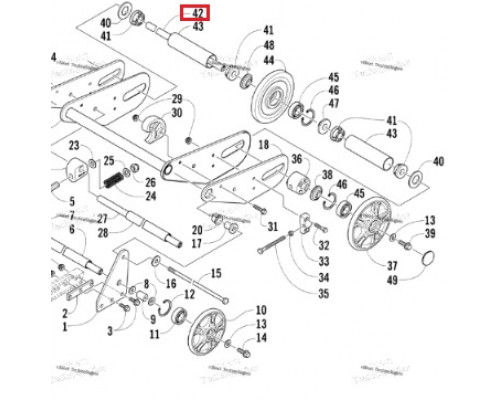 1604-682 Вал Задней Подвески Для Arctic Cat BEARCAT WIDE TRACK