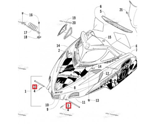 1623-026 Шплинт Капота Для Arctic Cat