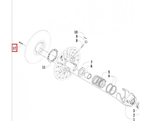 1623-517 Винт Ведомого Вариатора Для Arctic Cat 1623-258
