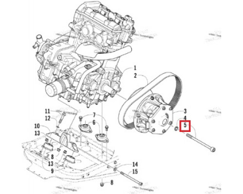 1623-620 Болт Ведущего Вариатора Для Arctic Cat