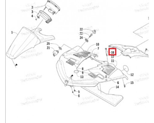 1623-669 Винт Для Arctic Cat 1623-592