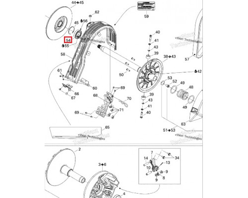 6008DDU NSK Подшипник Приводного Вала Для Ski Doo 504152574, 6008DDUC3E, 6008DDUCM