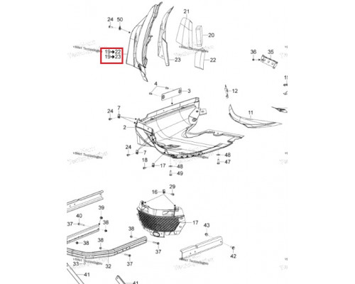 502008015 Боковая Панель Правая Черная Для Ski Doo 502007200, 502007202, 502007292, 502007624, 502008014