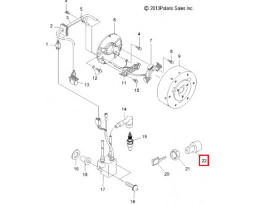01-118-04 SPI Замок Зажигания Для Polaris 2200358, 2205055, 4110110