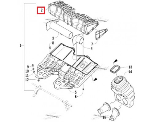 1670-732 Верхняя Часть Воздушного Корпуса Для Arctic Cat