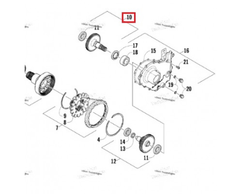1702-182 Вал КПП Для Arctic Cat M8