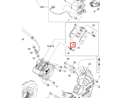 05-252 SPI Тормозные Колодки Для Ski Doo 507032486, 507032473, 507032489