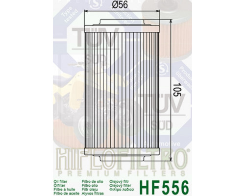 HF556 HIFLO FILTRO Фильтр Масляный Для Ski Doo 420956740, 420956741, 711956740