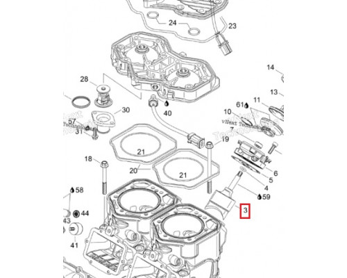 SM-09653 SPI Лопатка RAVE Клапана Для Ski Doo 420854650