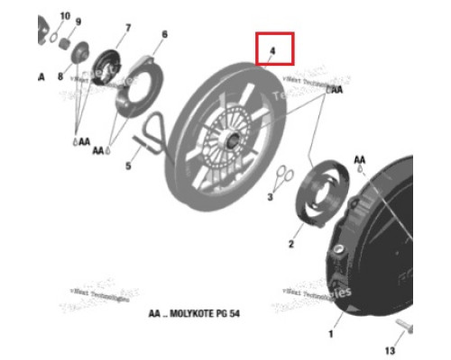 SM-11031B SPI Барабан Ручного Стартера Для Ski Doo 420852015