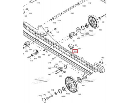 SM-04099 SPI Демпфер Ограничитель Хода Задней Подвески Для Ski Doo 503193504