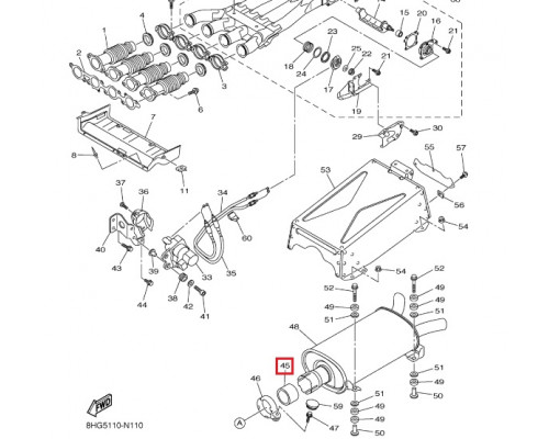 SM-02046 SPI Уплотнительное Кольцо Глушителя Для Yamaha Apex 5VY-14755-00-00