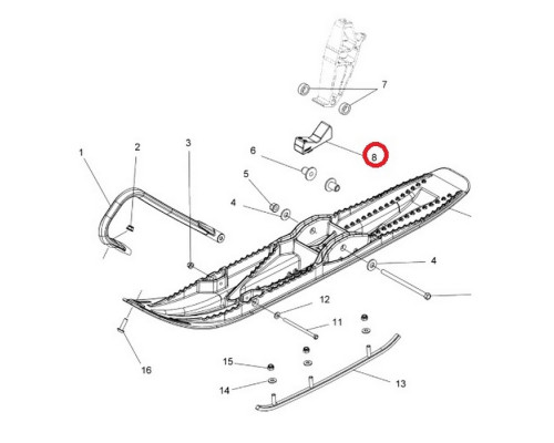 SM-08303 SPI Подушка Под Лыжу Для Polaris AXYS 5415230
