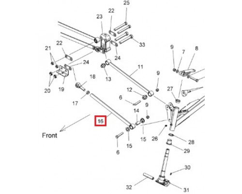 1822444-458 Рычаг Поперечный Нижний Для Polaris Widetrak LX