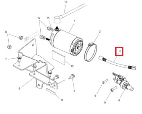 SM-01327 SPI Гибкий Вал Электростартера Для Polaris 3280492, 6230385