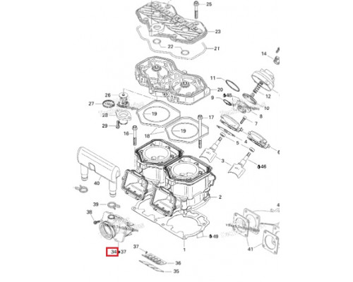 SM-07090 SPI Впускной Патрубок С Лепестковым Клапаном Для Ski Doo 420867873, 420867870